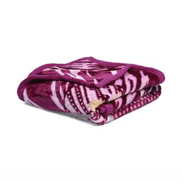 Monte Carlo Purple & Pink Floral Mild Winter 600 GSM Single Bed Blanket image 5