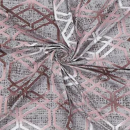 Monte Carlo Peach-Coloured Geometric Printed 130 TC Single Bedsheet Set 2.3 x 1.6 m image 5