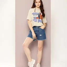 Kook N Keech Marvel Deadpool Printed Drop-Shoulder Sleeves Boxy Crop T-shirt image 4