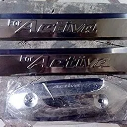 generic NITYANSH ENTERPRRIES Chrome Accessories Side Plate + Silencer Guard Chrome for - Activa 5G image 1