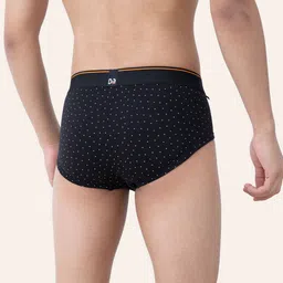 DAMENSCH Men Pack of 2 Blue & Black Printed Briefs DAM-CTP-B-MRB-SPB image 3