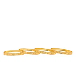 Shining Jewel - By Shivansh Set Of 4 Gold Plated Designer Fancy Bridal Bangles-picture-10