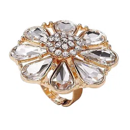 DESTINY JEWELS Crystal Stone Studded Finger Ring-picture-12