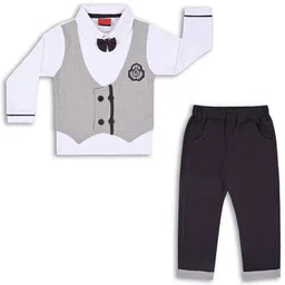 Wish Karo Boys Shirt Collar Long Sleeves Shirt With Trousers & Waistcoat-picture-22