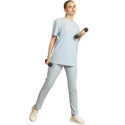 mack jonney Solid Polyester Lycra Half sleeves Co-ord Set Trackuit For Women-P image 5