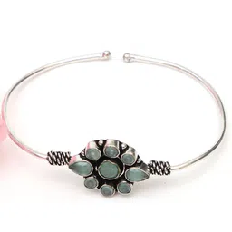 Ozanoo Women Silver-Plated Kada Bracelet-picture-34