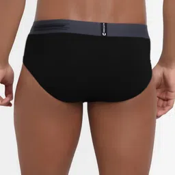 FREECULTR Men Black Solid Anti-Microbial Air-Soft Micromodal Briefs FC-XT-B-POB image 3
