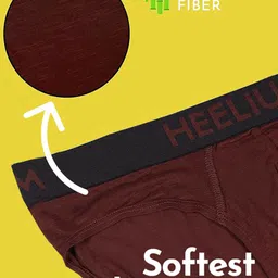 Heelium Men Pack Of 3 Bamboo Super Soft & Odour Free Comfort Fit Brief P3-BRIEF-DGWHTRED image 5
