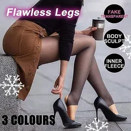 wklouyhe Womens Ladies Winter Warm Tights Fleece Lined Legging Extra Thick Furry Thermal Leggings Elastic High Waisted Tight_Pack Of 1(Black) image 5