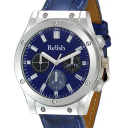 Relish Men Blue Dial & Straps Analogue Watch RE-BB1068-image-1