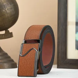 BuckleUp Men Textured Formal Belt image 3