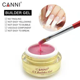 CANNI UV Builder Poly Nail Extension Gel 15ml - Shade BG-308 image 5