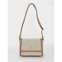 Tommy Hilfiger Solid Brown Polyester Sling Bag-image-50