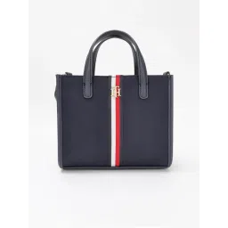 Tommy Hilfiger Solid Blue Nylon Handbag-image-9