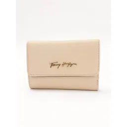Tommy Hilfiger Solid Beige Pu Tri-Fold Wallet-image-47