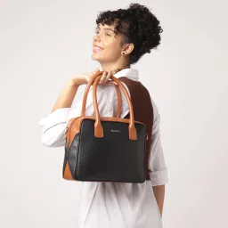 fastrack accessories Fastrack Women Solid Black Satchel Bag image 1