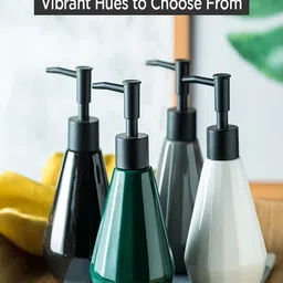 Kuber Industries Black 3 Pieces Ceramic Liquid Soap Dispenser 250 ml Each image 3