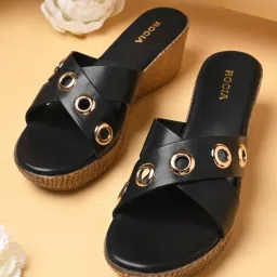 ROCIA Black Women Casual Wedges Heels-picture-29