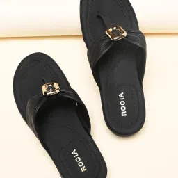 ROCIA By Regal Black Women Comfort Sandals-image-55