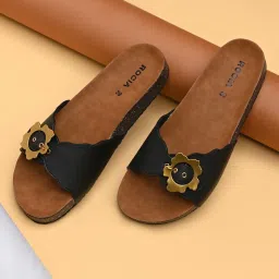 ROCIA By Regal Black Women Buckled Flats-picture-27