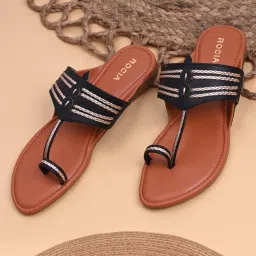 ROCIA By Regal Black Women Stylish Flat Kolhapuris-picture-24