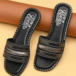 ROCIA By Regal Black Women Pretty Embellished Flats-picture-35