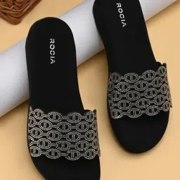 ROCIA By Regal Black Women Diamond Embellished Sandal Heels-picture-43