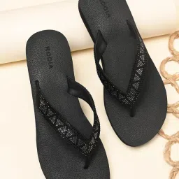 ROCIA By Regal Black Women Diamond Studded Sandal Heels-image-61