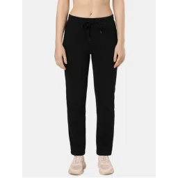 Jockey U110 Women Super Combed Cotton Fleece Fabric Relaxed Fit Trackpants - Black-picture-17