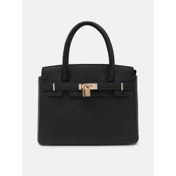 kazo fashion Kazo Black Ava Satchel Bag with Detachable Strap (M) image 3