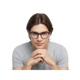 HASHTAG EYEWEAR Unisex Blokz Clear Lens Square Full Rim Eyeglass-Nekcc-1160062-Blk (51) image 2