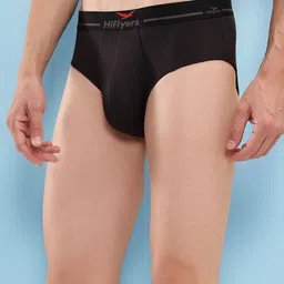 HiFlyers Pack Of 3 Mid-Rise Basic Briefs - HF602_PO3_BLK_S image 2