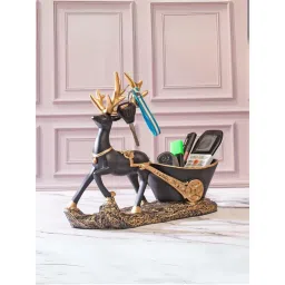 Smokey Cocktail Deer Decorative Organizer, Black-picture-13