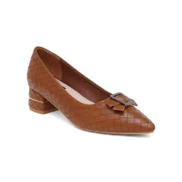 Sherrif Shoes Womens Brown Block Heel Pumps-image-52