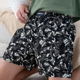 DAMENSCH Men Printed Grey Ultra-Light Cotton Regular Fit Boxer Shorts-picture-37