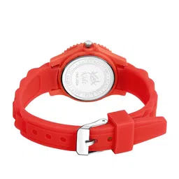 Kool Kidz Unisex Kids Multicoloured Brass Printed Dial & Red Straps Analogue Watch image 4