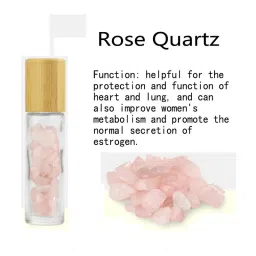 Getmecraft Rose Quartz Roller Bottle For Face, Neck, Eye image 2