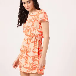 DressBerry feminine Charm Floral Fairy Tale Print Styled Back A-Line Mini Dress image 2