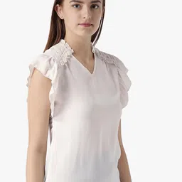 DODO & MOA Women Pink Solid Top image 3