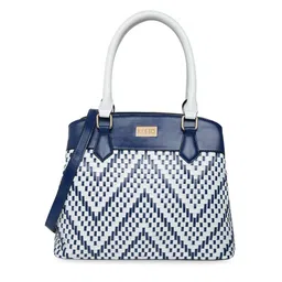 KLEIO ColourBlocked Weave Satchel Handbag image 3