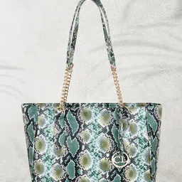 Carlton London Textured Structured Oversized Shoulder Bag With Tassells-picture-21