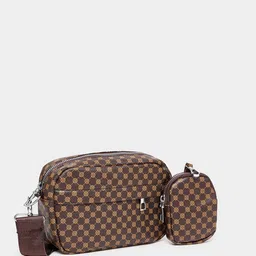 Styli Graphic Printed Zip Detail PU Shoulder Bag-picture-34