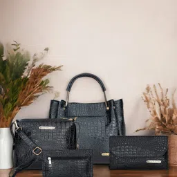 Bagsy Malone Set Of 4 Animal Textured Swagger Bags-picture-32