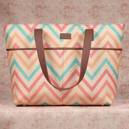 ZOUK Pink Self Design Sustainable Tote Bag image 1