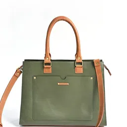 Art Avenue Unisex Up to 15 inch Solid Leather Laptop Bag-image-1