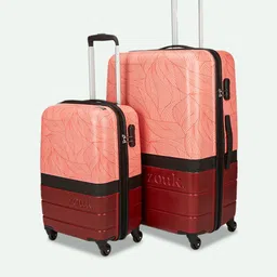ZOUK Set of 2 Printed Hard-Sided Large & Cabin Trolley Bag-picture-12