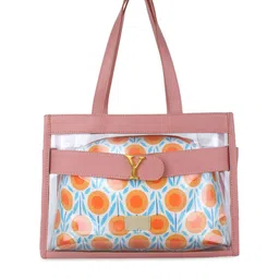 yelloe Pink transparent Shopper HandBag-picture-10