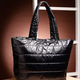 Anekaant Uno Black Quilted Tote Bag-picture-43
