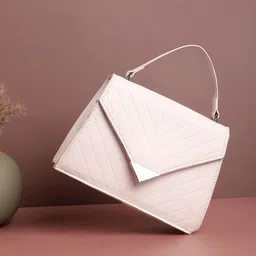 HAUTE SAUCE by  Campus Sutra Textured Quilted Structured Handheld Bag-image-56