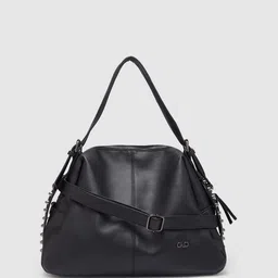 Globus Women Black Textured Hobo Bag-picture-25